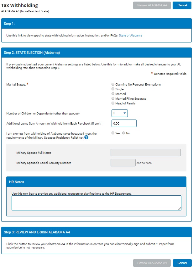 Edit Payroll Withholding